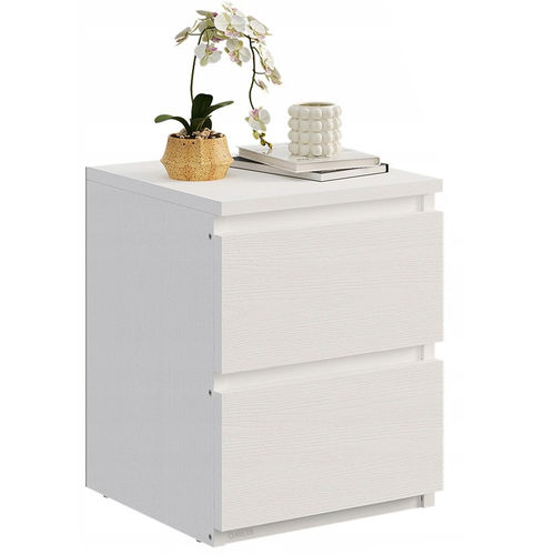 SZAFKA NOCNA STOLIK DO SYPIALNI SALONU 2 SZUFLADY LOFT BIAŁY NOWOCZESNY na Arena.pl