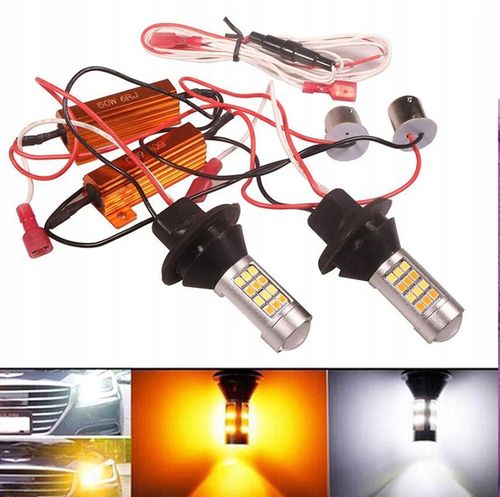 2W1 Światła DZIENNE I KIERUNKOWSKAZY LED DRL PY21W na Arena.pl