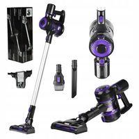 Bezprzewodowy Odkurzacz Pionowy LED 0,8L Fioletowy 2200mAh Kraft&Dele