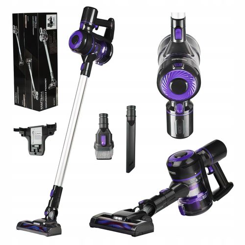 Bezprzewodowy Odkurzacz Pionowy LED 0,8L Fioletowy 2200mAh Kraft&Dele na Arena.pl