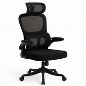 Krzesło ergonomiczne do biura regulowane obrotowe czarne