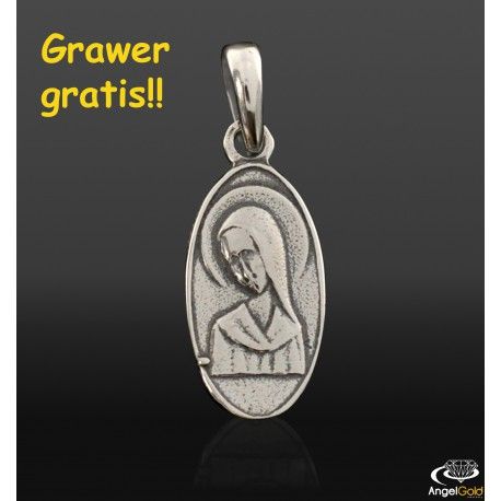 SREBRNY MEDALIK Z MATKĄ BOSKĄ PRÓBA SREBRA 925 GRAWER GRATIS! zdjęcie 4