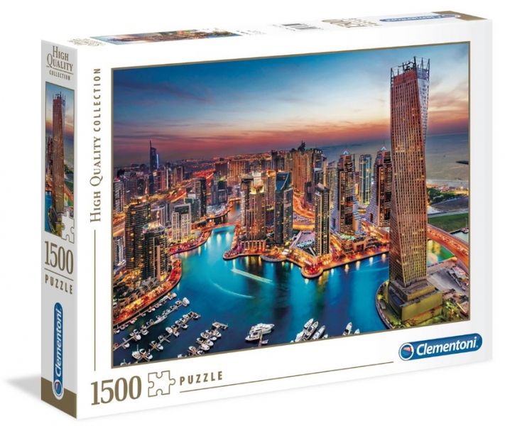 PUZZLE DUBAI MARINA 1500 ELEMENTÓW CLEMENTONI zdjęcie 1