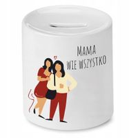 Skarbonka Dla Mamy Matki Wie Wszystko Prezent Z Nadrukiem Ze Zdjęciem