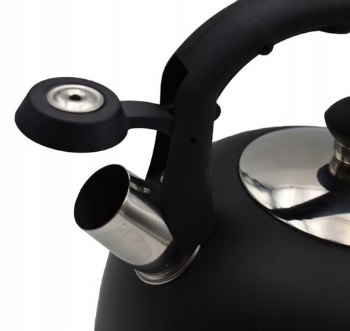 CZAJNIK INDUKCJA GAZ Z GWIZDKIEM TRADYCYJNY CZARNY MATOWY POJEMNY 2,5 L na Arena.pl