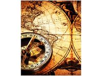 40X50CM STARA MAPA ŚWIATA OBRAZ