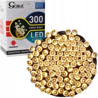 LAMPKI NA CHOINKĘ choinkowe 300 LED PROGRAMATOR zewnętrzne ciepłe białe