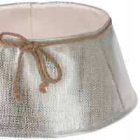 OSŁONA POD CHOINKĘ SREBRNA DEKORACYJNA ZASŁONA NA PIEŃ STOJAK CHOINKI H25CM