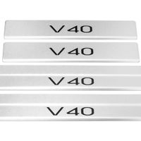 Listwa progowa VOLVO V40 MK2 Stal nierdzewna 304 mat z czarnymi literami