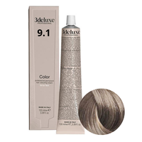 3DELUXE Farba do włosów - Bardzo Jasny Popielaty Blond 9.1 - 100ml