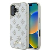 Guess GUHMP16SPGPYSH iPhone 16 6.1" biały/white hardcase Peony Script Logo