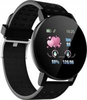 Smartwatch smartband 119s nowoczesny elegancki na codzień CZARNY