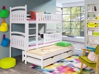 ŁÓŻKO PIĘTROWE BLANKA  pod materac 90X200 BIAŁY 48H!