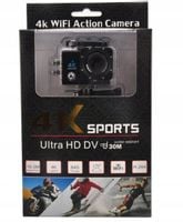 Kamera sportowa wodoodporna 30m wifi 4K akcesoria