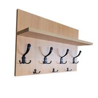 Wieszak przedpokojowy na ścianę z półką wieszak ścienny na ubrania 4+3