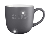 ASA Hey! Kubek Hey! 600ml "The Bigger The Better" do kawy pojemny szary