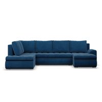 Duży narożnik U, lewostronny, BOSCO, sztruks, 300cm, granat | TYLETEGOTU