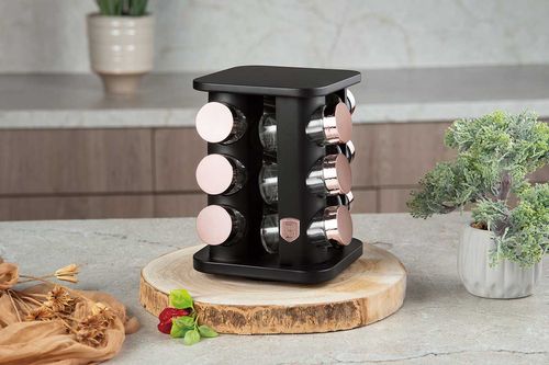 stojak obrotowy na przyprawy 12 pojemników berlinger haus bh-8559 black na Arena.pl