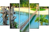 100CM 150CM OBRAZ 5 ELEM WAKACJE WYSPIE SENTOSA ŚCIENNY