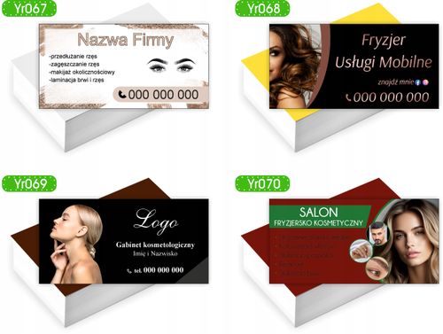 Wizytówki firmowe reklamowe 200szt SALON URODY duży wybór wzorów na Arena.pl