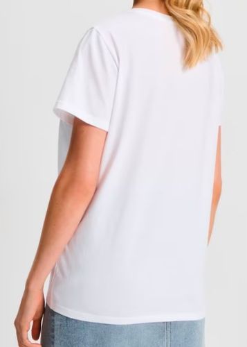 Bluzka MODNA z nadrukiem koszulka bawełna biała GŁADKA t-shirt 2XL na Arena.pl