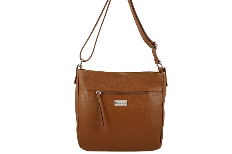 Torebka codzienna skórzana damska - Brązowa jasna zdjęcie 1