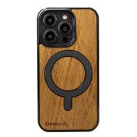 drewniane etui bewood do iphone 15 pro imbuia z magsafe