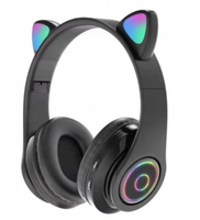 SŁUCHAWKI BLUETOOTH B39 KOCIE USZY CZARNE RÓŻOWE BIAŁE BIAŁY