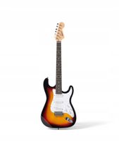 Gitara elektryczna Preston 4/4 Brązowa Podpalana Vintage Zestaw