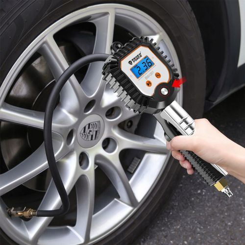 PISTOLET CYFROWY DO POMPOWANIA KÓŁ OPON MANOMETR 1/4 LCD DŁUGI WĄŻ 18 BAR na Arena.pl