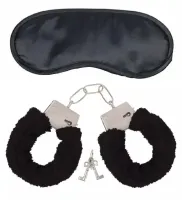 Kajdanki z Futerkiem i Opaska na Oczy - Zmysłowy Zestaw dla Par
