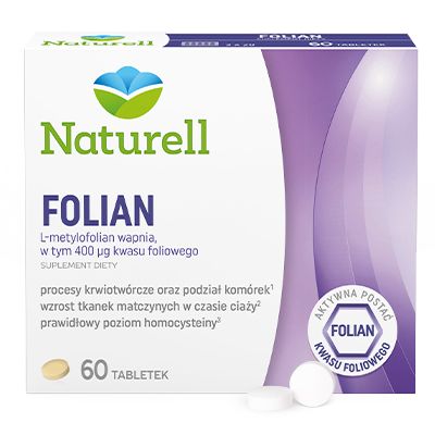 Naturell Folian kwas foliowy ciąża 60 tabl. zdjęcie 1