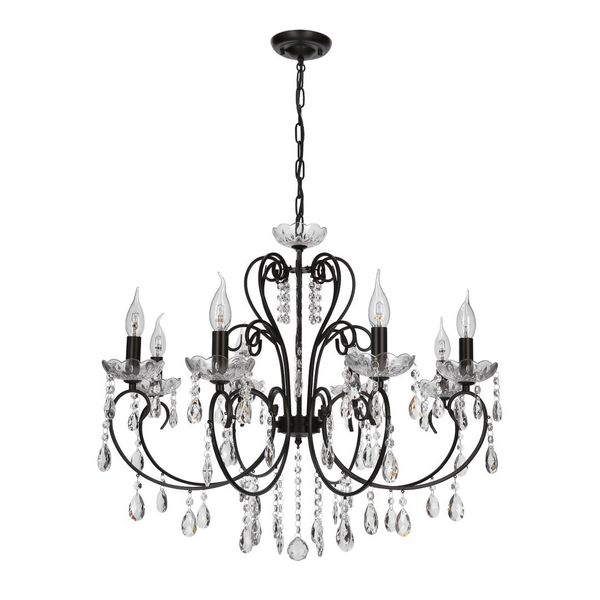 Aurora zwis 8*40W E14 czarny zdjęcie 1