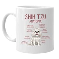 Shih Tzu  anatomia - kubek na prezent dla miłośnika psów
