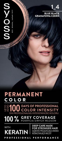 SYOSS PERMANENT COLOR FARBA DO WŁOSÓW TRWAŁA NR 1_4 GRANATOWA CZERŃ 1 SZT zdjęcie 3