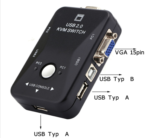 Switch KVM USB 2.0 na 2xPC 2xUSB na Arena.pl
