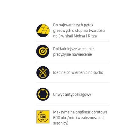 WIERTŁO DO PŁYTEK GRESU SZKŁA ALPEN C PROTECTOR 5 zdjęcie 4