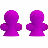 pretty love liliowe nakładki wibrujące na sutki 12 trybow usb