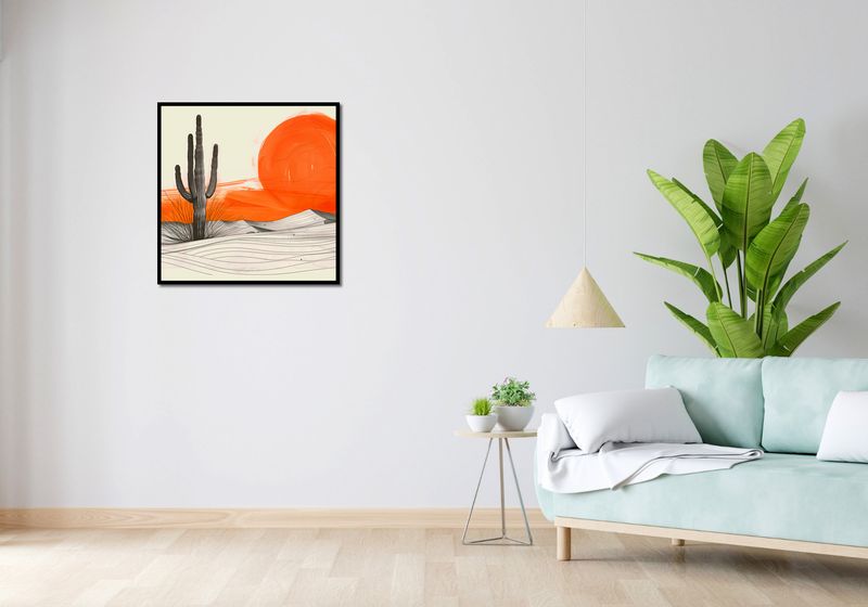 Plakat 70x70cm Kaktus Saguaro zdjęcie 4