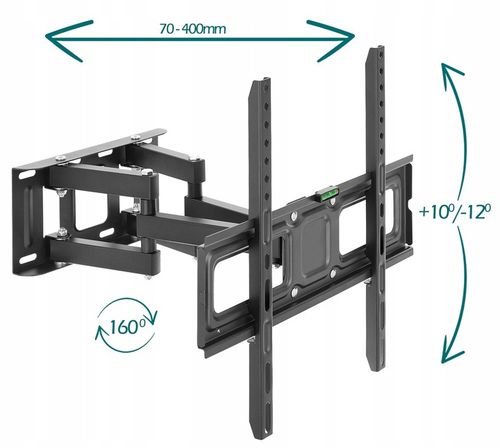 Extra Mocny Obrotowy Uchwyt do Telewizora Wieszak TV 25-70 cali Uniwersalny na Arena.pl
