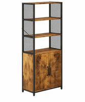 Kredens loft 151 cm rustykalny brąz komoda regał z 2 drzwiami industrialny