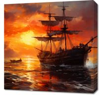 Obraz 60x60cm Ogień na Wodzie