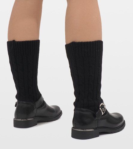 Czarne botki ocieplane E-4939 39 na Arena.pl