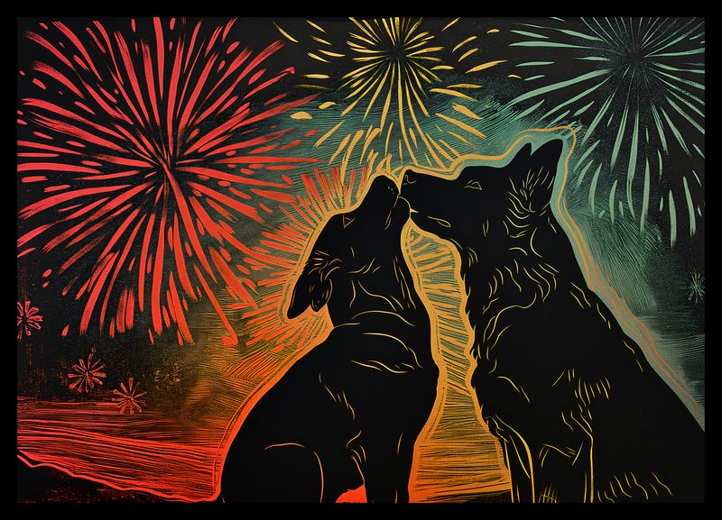 Plakat 42x29,7cm Psi Uścisk zdjęcie 2