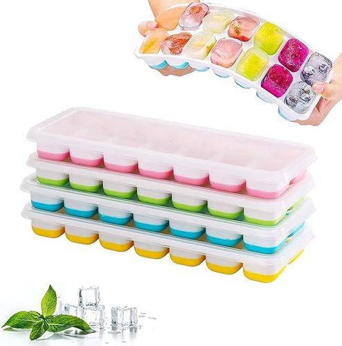 Foremki do Kostek Lodu Silikonowe z Pokrywkami 4sz na Arena.pl