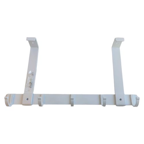 Wieszak na Drzwi 5 Haczyków Metalowy Biały na Arena.pl