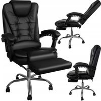 FOTEL BIUROWY OBROTOWE KRZESŁO ROZKŁADANE PODNÓŻEK