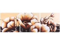 70 90CM OBRAZ 3 ELEM DOSTOJNE KWIATY ŚCIENNY DRUK PŁÓTNO