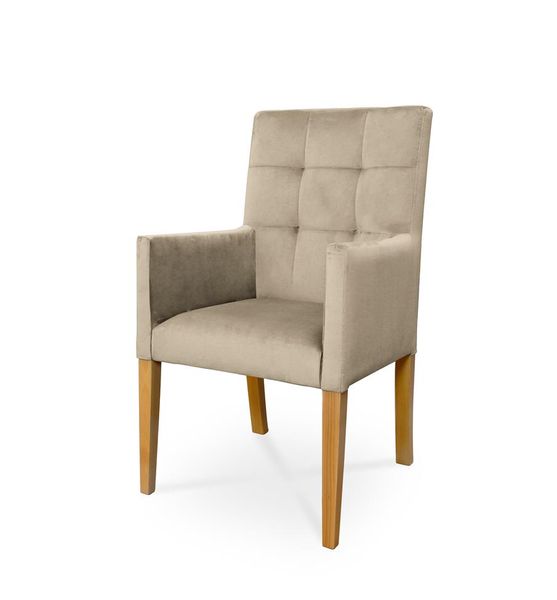 Fotel CAROL / beżowy / noga dąb / R21 zdjęcie 1