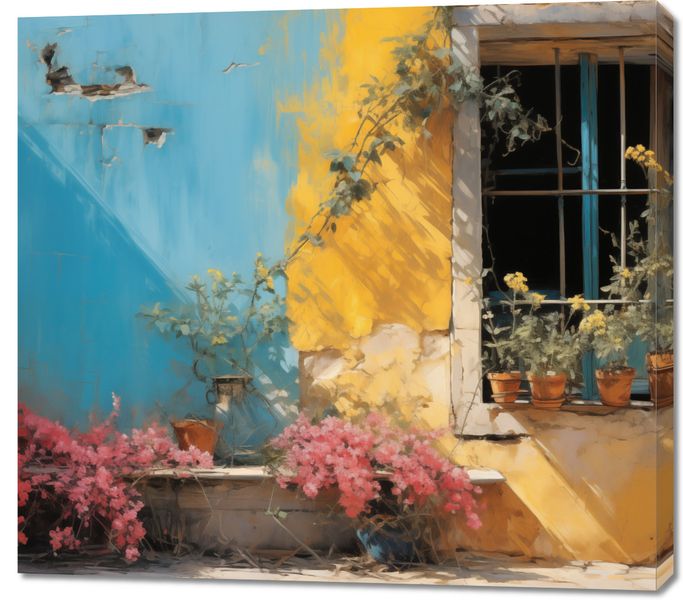 Obraz 100x90cm Słoneczna Ulica zdjęcie 1